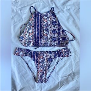 Rhythm paisley halter top bikini